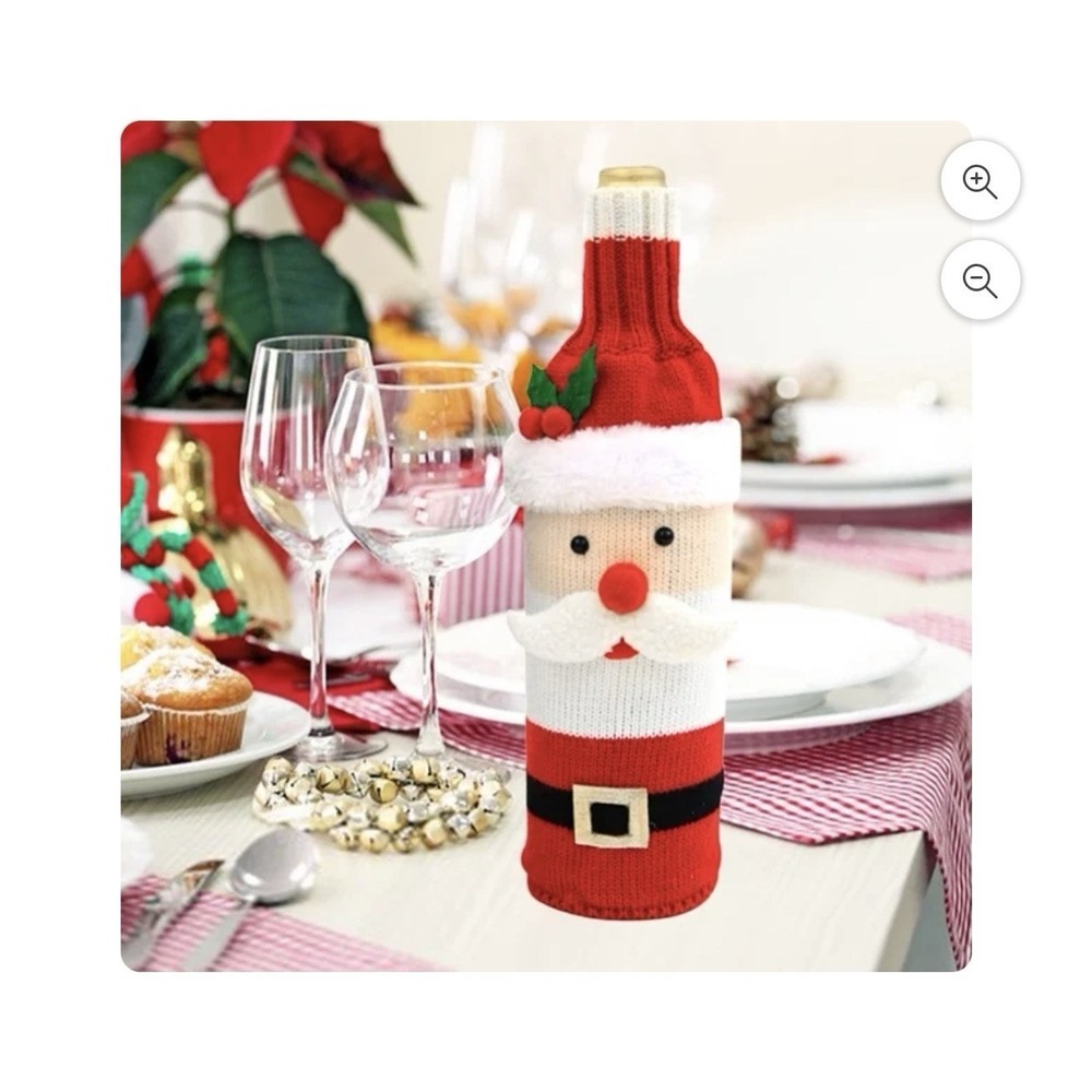 Christmas Santa Claus Wine Bottle Cover